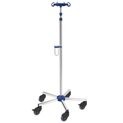 Asta portaflebo con rotelle - I-N12111 - provita medical - 4 ganci / in acciaio inossidabile / per letto