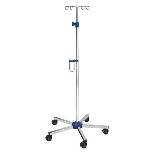 Asta portaflebo con rotelle - I-N41222 - provita medical - 4 ganci / in acciaio inossidabile / per letto