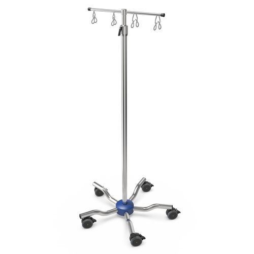 Asta portaflebo con rotelle - I-LOW005 - provita medical - 8 ganci / in acciaio inossidabile / ad altezza regolabile