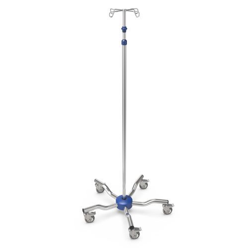 Asta portaflebo con rotelle - I-LOW011 - provita medical - 4 ganci / in acciaio inossidabile / ad altezza regolabile
