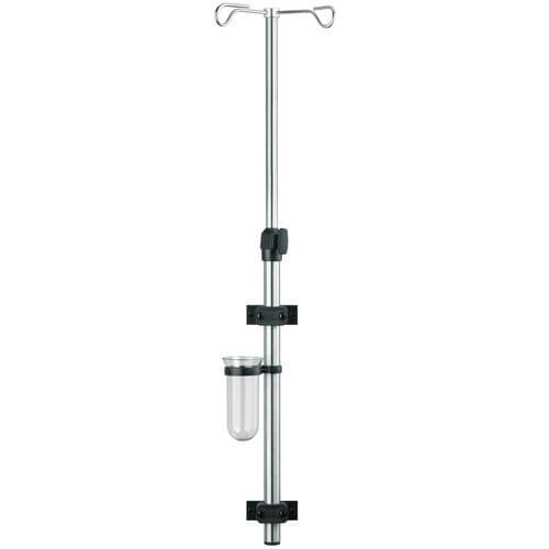 Asta portaflebo a muro - I-WAND02 - provita medical - 2 ganci / telescopica / in acciaio inossidabile