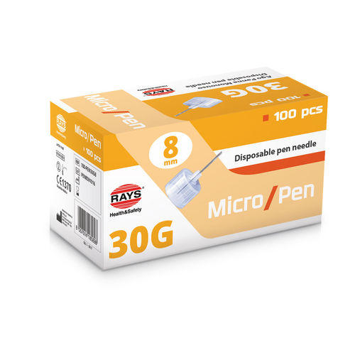 Ago per iniezione di insulina - 100-PEN30G8 - Rays  - penna / 30G