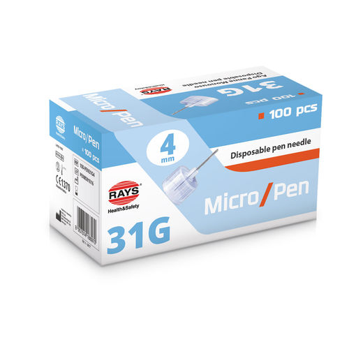 Ago per iniezione di insulina - 100-PEN31G4 - Rays  - sterile / penna / 31G