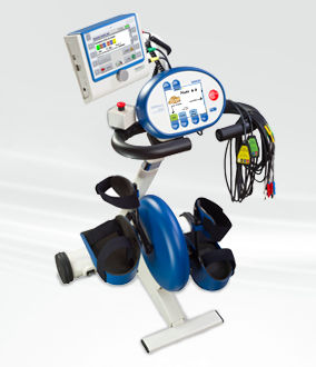 Pedalatore per esercizi braccia e gambe - MOTOmed viva2 FES - RECK-Technik - in posizione seduta