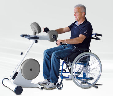 Pedalatore per esercizi braccia - MOTOmed viva2 stativ - RECK-Technik - in posizione seduta