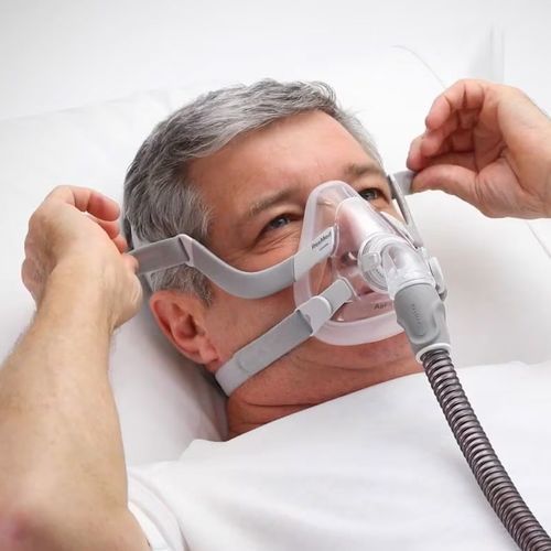 Maschera di ventilazione per terapia CPAP - AirFit™ F20 - ResMed Europe - in silicone / regolabile / trasparente