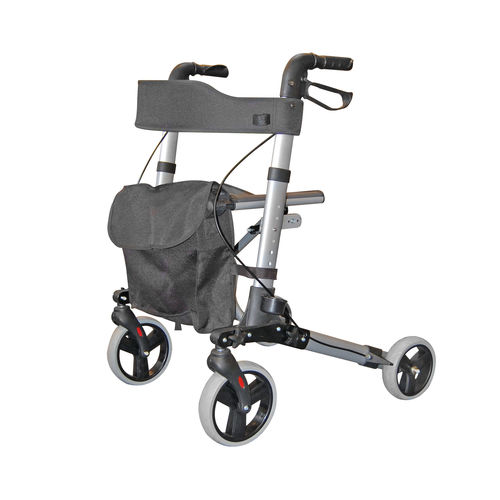 Deambulatore rollator a 4 ruote - 2465  - Roma Medical Aids  - con sedile / ad altezza regolabile / pieghevole
