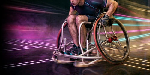 Sedia a rotelle manuale - Roma Medical Aids  - sportiva / rugby / ad altezza regolabile