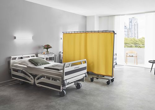 Paravento medicale mobile - FG95 - Ropimex R. Opel  - telescopico / 2 pannelli / in alluminio