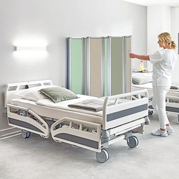 Paravento medicale pieghevole - RFW - Ropimex R. Opel  - con supporto murale / 2 pannelli / di camera d'ospedale