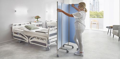Paravento medicale mobile - RBP - Ropimex R. Opel  - pieghevole / di camera d'ospedale / antibatterico