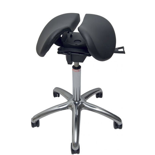 Sgabello per ambulatorio - STRONG - Salli Systems - ad altezza regolabile / con rotelle / a forma di sella