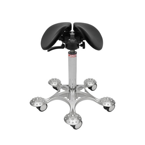 Sgabello per ambulatorio - Salli SwingFit - Salli Systems - ad altezza regolabile / con rotelle / a forma di sella