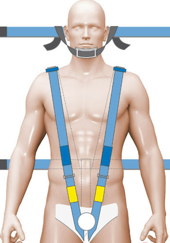 Cinghia di fissaggio di spalla - Pull System - Samarit Medical - per tavolo operatorio / per il corpo / con chiusura Velcro®