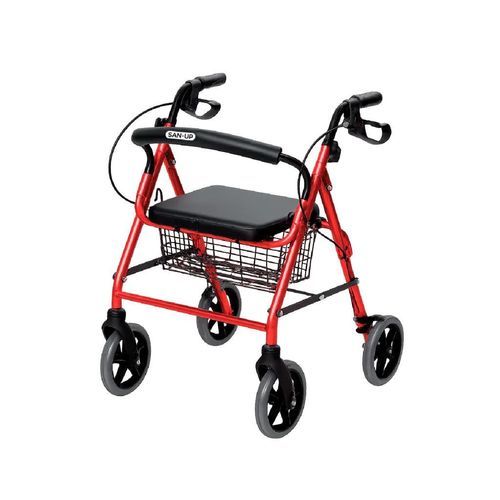 Deambulatore rollator a 4 ruote - WalkerPro - SAN UP - telaio in alluminio / con sedile / con cestello