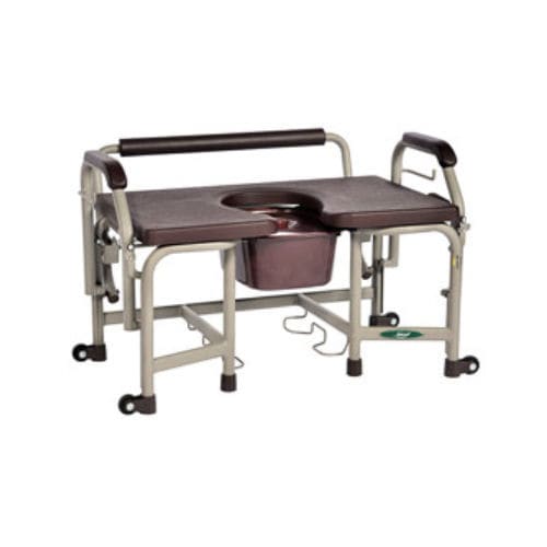 Sedia da toilette bariatrica - SVBC 454 - Savion Industries - con braccioli / con secchio / con rotelle