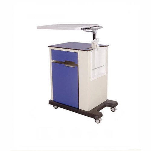 Comodino con rotelle - BSC 111B - Savion Industries - con armadietto / con tavolino servitore integrato