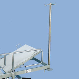 Asta portaflebo su guida di scorrimento - N127 - Savion Industries - 2 ganci / per letto / con supporto per pompa di perfusione