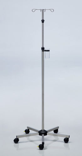 Asta portaflebo con rotelle - 242.2351.0 - SCHMITZ medical GmbH - a pavimento / 4 ganci / per terapia intensiva