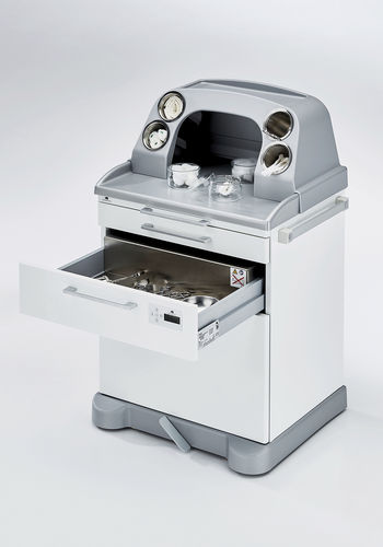Carrello medico - 426.5040.0 - SCHMITZ medical GmbH - per strumenti / per trattamenti / con scomparto pattumiera