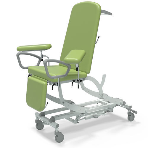 Poltrona per prelievo di sangue idraulica - NV9656P-PRM-LG - SEERS Medical - 3 sezioni / con rotelle / ad altezza regolabile