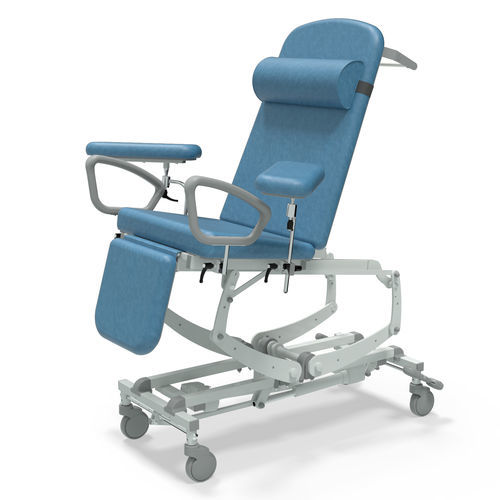 Poltrona per prelievo di sangue elettrica - NV9596P-CLS-DSP-DG - SEERS Medical - 3 sezioni / con poggiapiedi / con rotelle