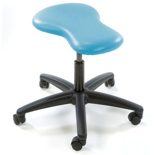 Sgabello per struttura sanitaria - ST6109 - SEERS Medical - ad altezza regolabile / con rotelle / nero