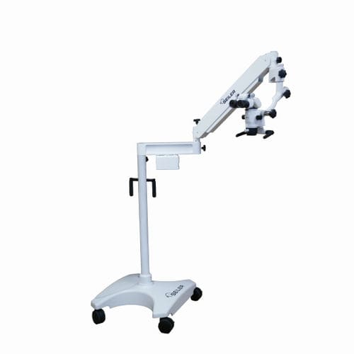 Microscopio operatorio odontoiatrico - ALPHA SLIM 6  - Seiler Medical - a muro / con rotelle