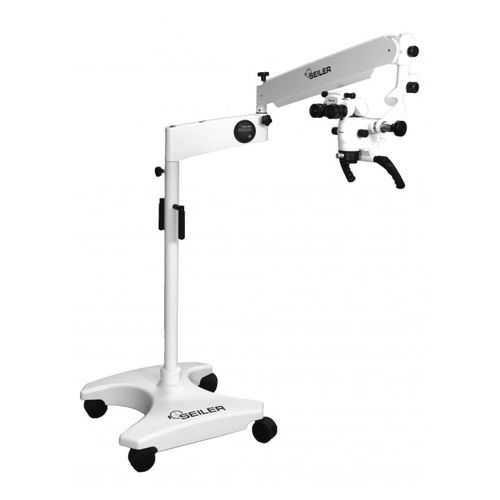 Microscopio operatorio odontoiatrico - ALPHA AIR 3  - Seiler Medical - a muro / con rotelle