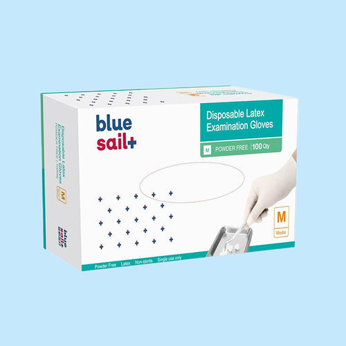 Guanto in lattice - Bluesail Surgical - da esame / EN 455 / EN 374