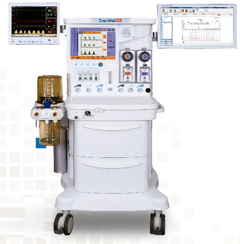 Sistema per anestesia su carrello - CWM-303 - Nanjing Chenwei Medical Equipment Co.,Ltd - con monitoraggio respiratorio / con ventilatore / con miscelatore di gas elettronico