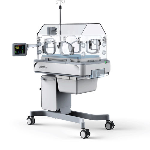 Incubatrice neonatale con rotelle - B3 - Comen - con monitor / con contenitore / con 4 finestre operative