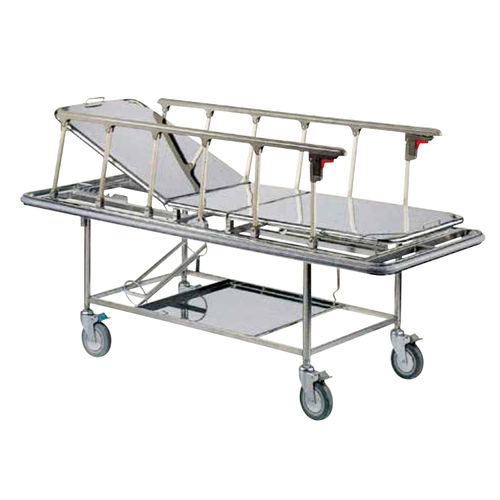 Barella con carrello da trasporto - BT-100 - Sigma-Care Development  - manuale / con schienale regolabile / a 2 sezioni