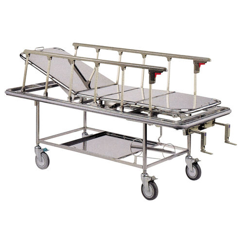 Barella con carrello di emergenza - BT-200 - Sigma-Care Development  - manuale / con schienale regolabile / a 2 sezioni