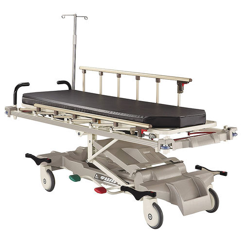 Barella con carrello di emergenza - BT-500 - Sigma-Care Development  - idraulica / ad altezza regolabile / con schienale regolabile