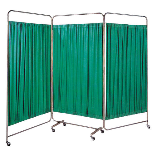 Paravento medicale mobile - SE-020 - Sigma-Care Development  - pieghevole / 3 pannelli / con tendina