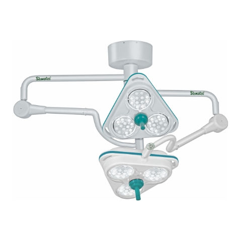Lampada scialitica a soffitto - DUPLEX 3LE-3LE - Sismatec - LED / 2 bracci