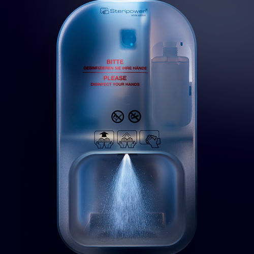 Dispenser igienizzante da parete - Steripower white edition - Steripower - automatico