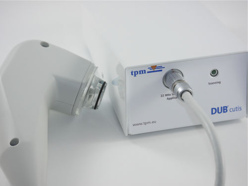 Ecografo su piattaforma con carrello - DUB®cutis - taberna pro medicum - per ecografia cutanea