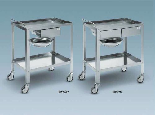 Carrello per medicazione - M601050 - Titanox  - in acciaio inossidabile / con vaschetta / mobile
