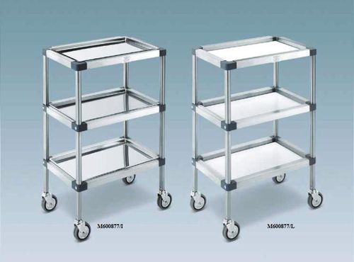 Carrello per medicazione - M600877/I - Titanox  - in acciaio inossidabile / in plastica / 3 vassoi