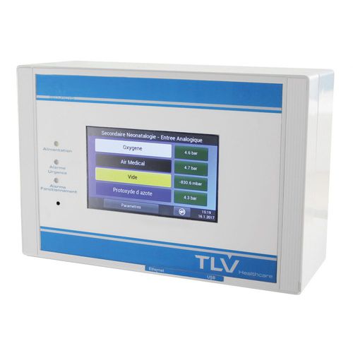 Sistema di monitoraggio medico - SECURIDYS 816 - TLV Healthcare - per gas medicali / con touch screen