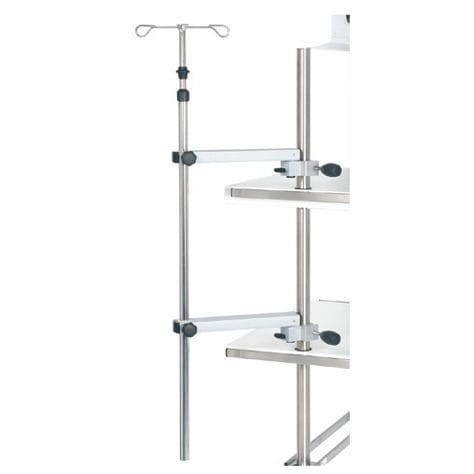 Asta portaflebo su guida di scorrimento - 815487 - TLV Healthcare - 4 ganci / telescopica