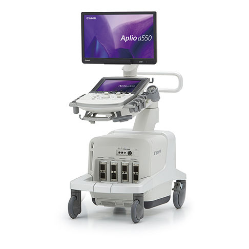 Ecografo su piattaforma - Aplio a550 - Canon Medical Systems Europe - per ecografia multidisciplinare / in bianco e nero / con doppler a colori
