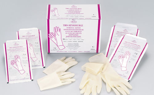 Guanto in lattice - TRO-SENSOSURGE - Troge Medical  - medico / sterile / con polvere