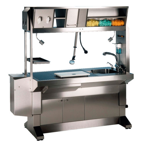 Workstation da laboratorio per macroscopia - ZT HS 450 - UFSK INTERNATIONAL GmbH & Co. KG - da terra / con lavandino