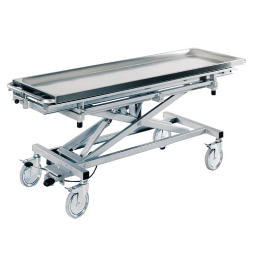 Carrello mortuario da trasporto - HTW HS 200 - UFSK INTERNATIONAL GmbH & Co. KG - di carico / idraulico / in acciaio inossidabile