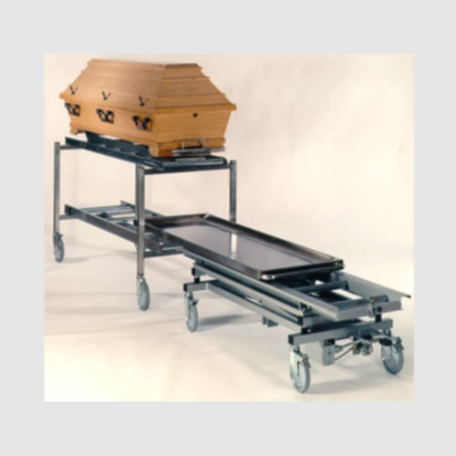 Scaffalatura per stoccaggio di cadaveri - LMR HS series - UFSK INTERNATIONAL GmbH & Co. KG - 3 ripiani / in acciaio inossidabile / mobile
