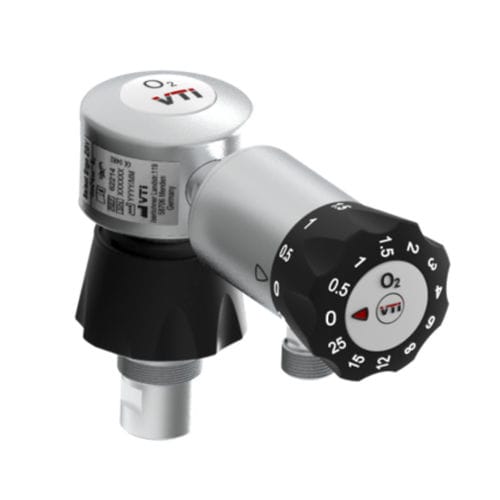 Flussometro doppio - Select Ergo ZGV - VTI Ventil Technik  - per gas medicali / per ospedali / su guida di scorrimento