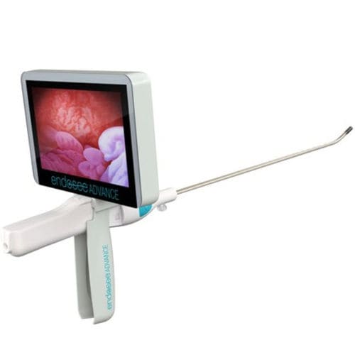 Videoisteroscopio con video monitor integrato - Endosee® Advance System - Wallach Surgical Devices - monouso